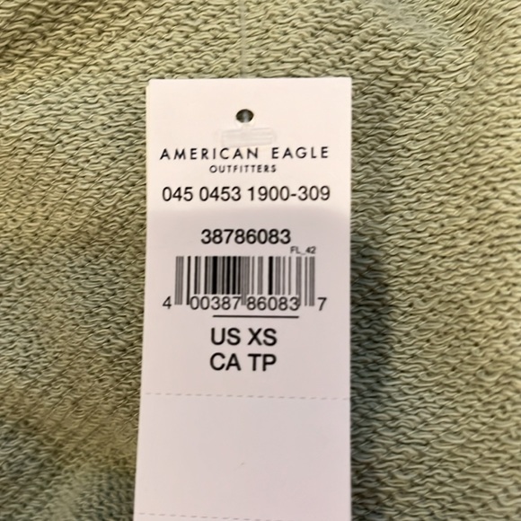 Light green womans XS American Eagle cropped hoodie with tags - Picture 4 of 4
